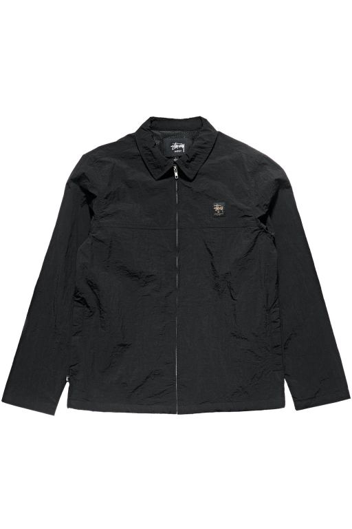 Stussy Mens Sid Taslon Jackets Black - JKGQM9234